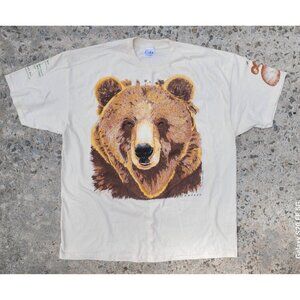 2XL Animal Lover Bear Grizzly Brown Kodiak Preshrunk Cotton Vtg 2003 Lawless NOS